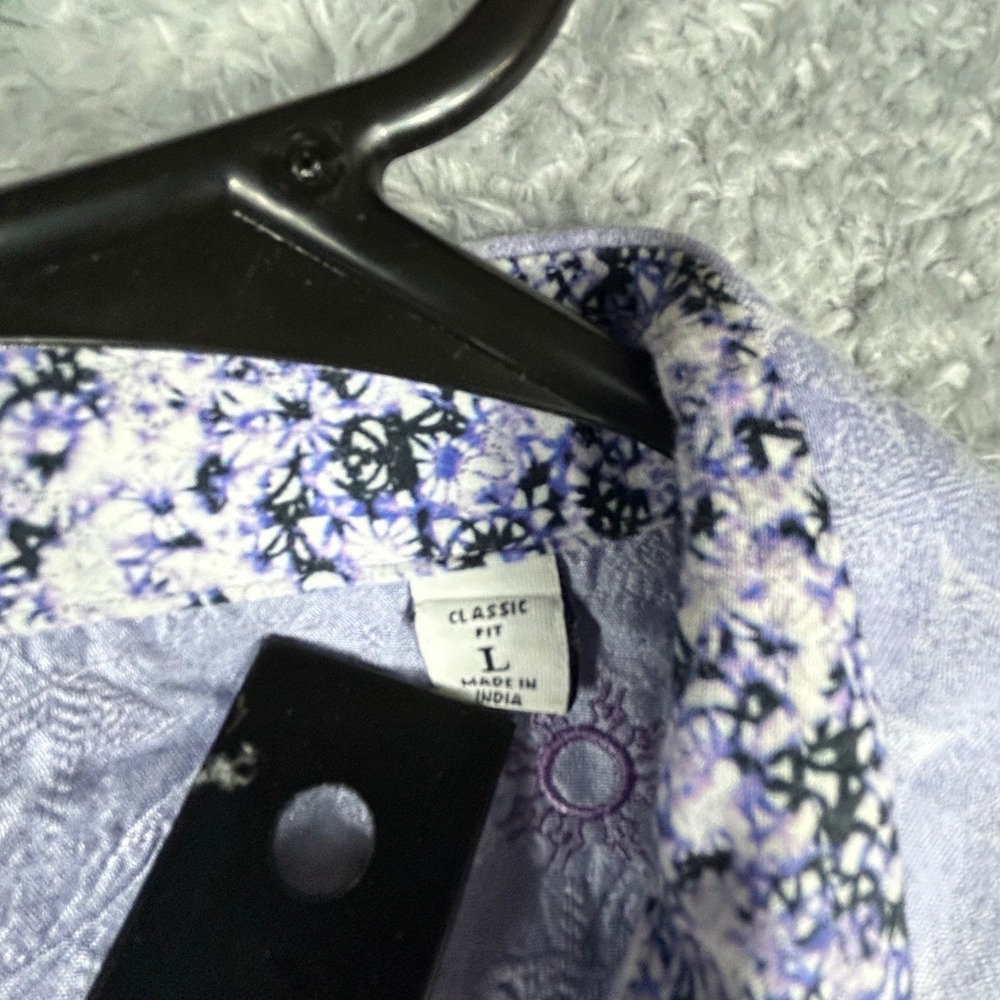 Robert Graham Mens Large Button Up Shirt Patterned Long Sleeve Casual flip cuff - Picture 9 of 11